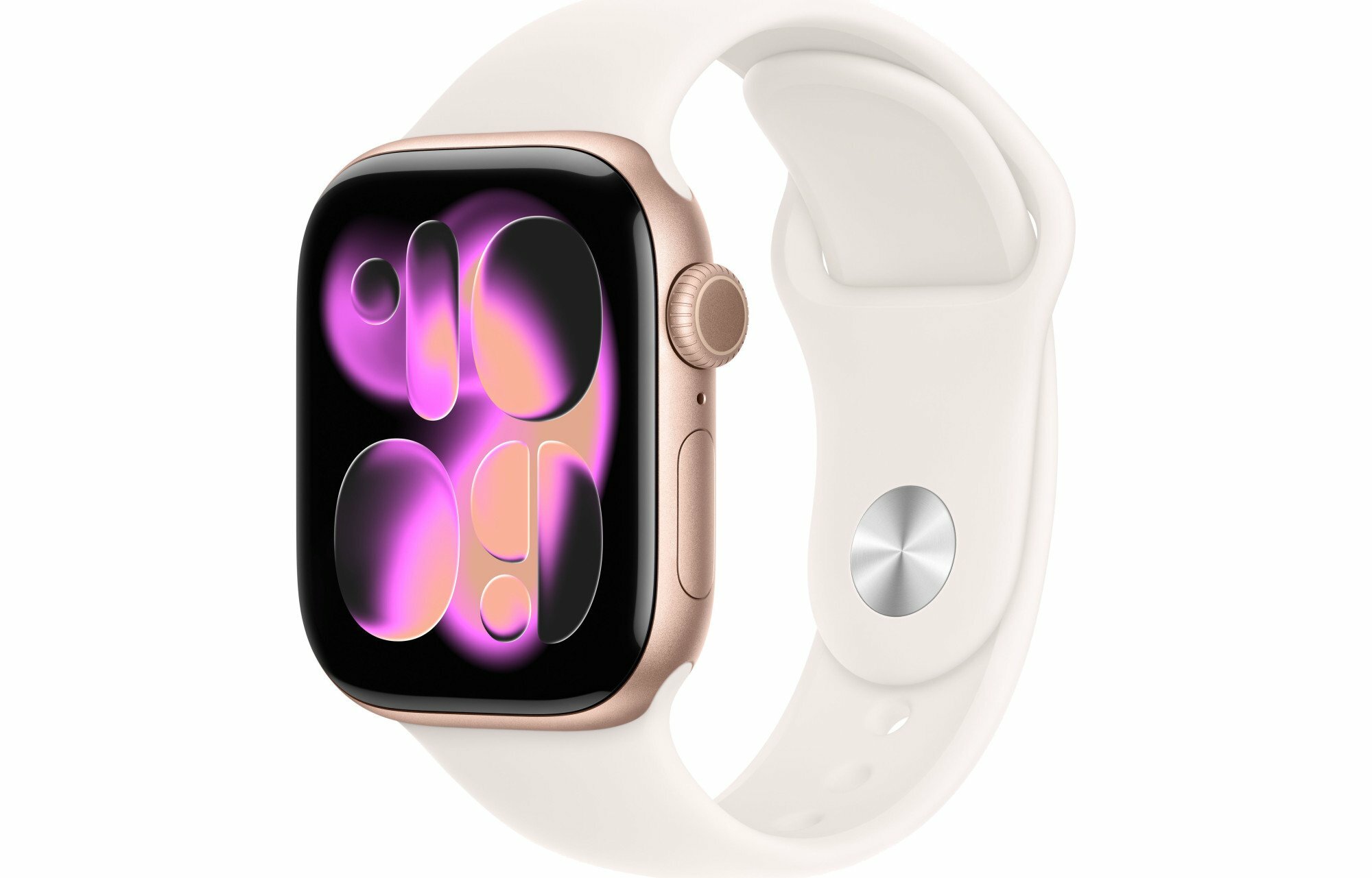Apple Watch S11 42mm Rose Gold Aluminum Case with Light Blush Sport Band S/M
