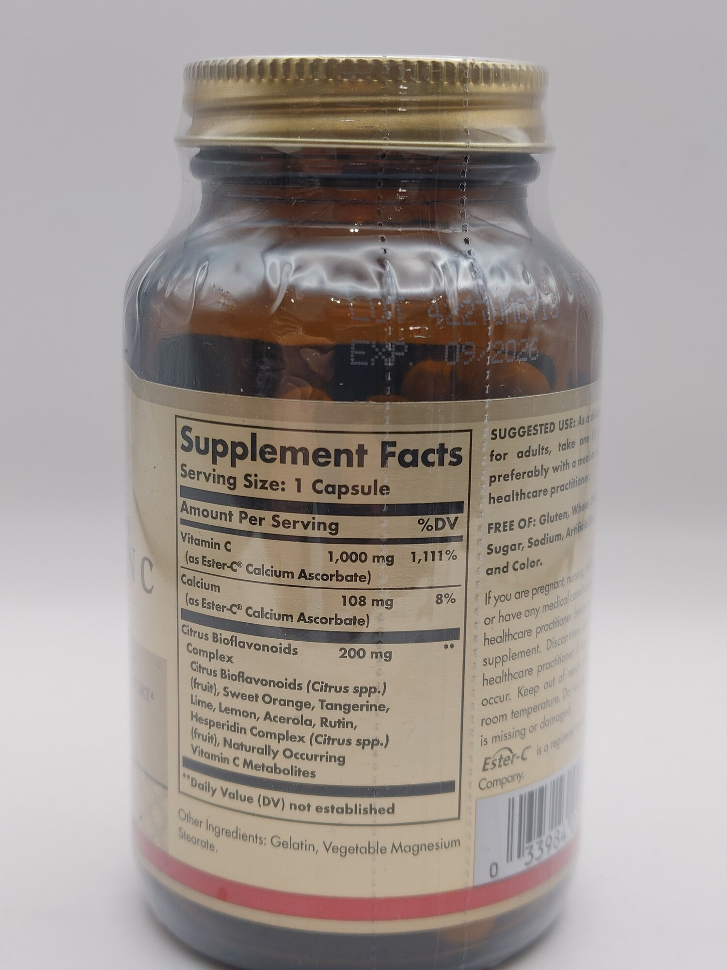 Solgar, Ester-C Plus, Солгар витамин C, 1000 мг, 50 капсул для иммунитета — фото 1