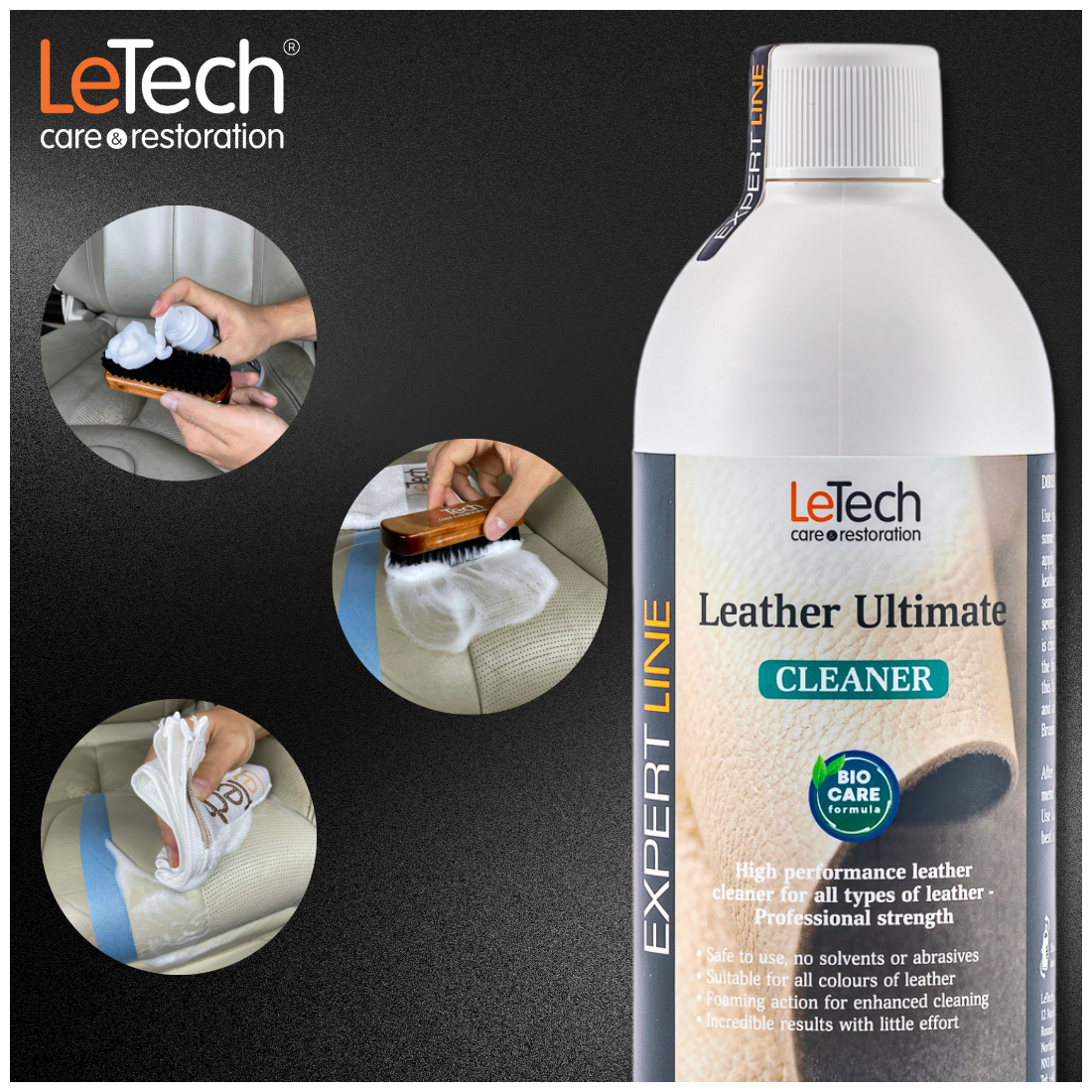 Чистящее средство для натуральной кожи, LeTech, Leather Ultimate Cleaner, 500ml