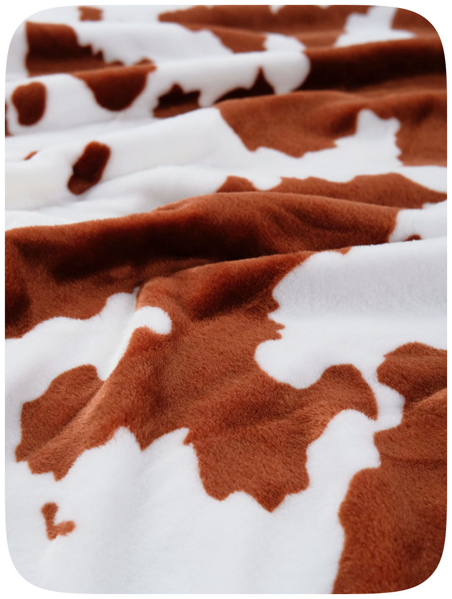 Покрывало Funfur Корова 150х130 см, коричневый - фотография № 4