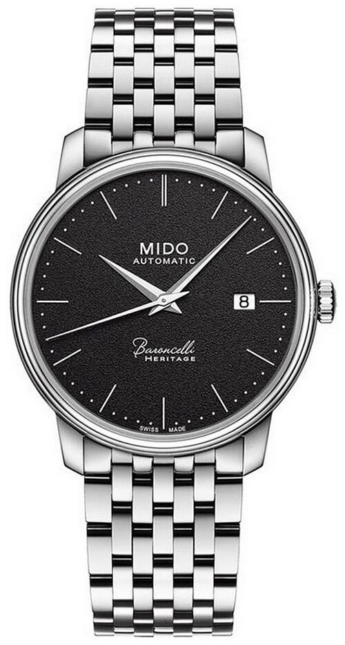 Наручные часы Mido Baroncelli, серебряный, черный