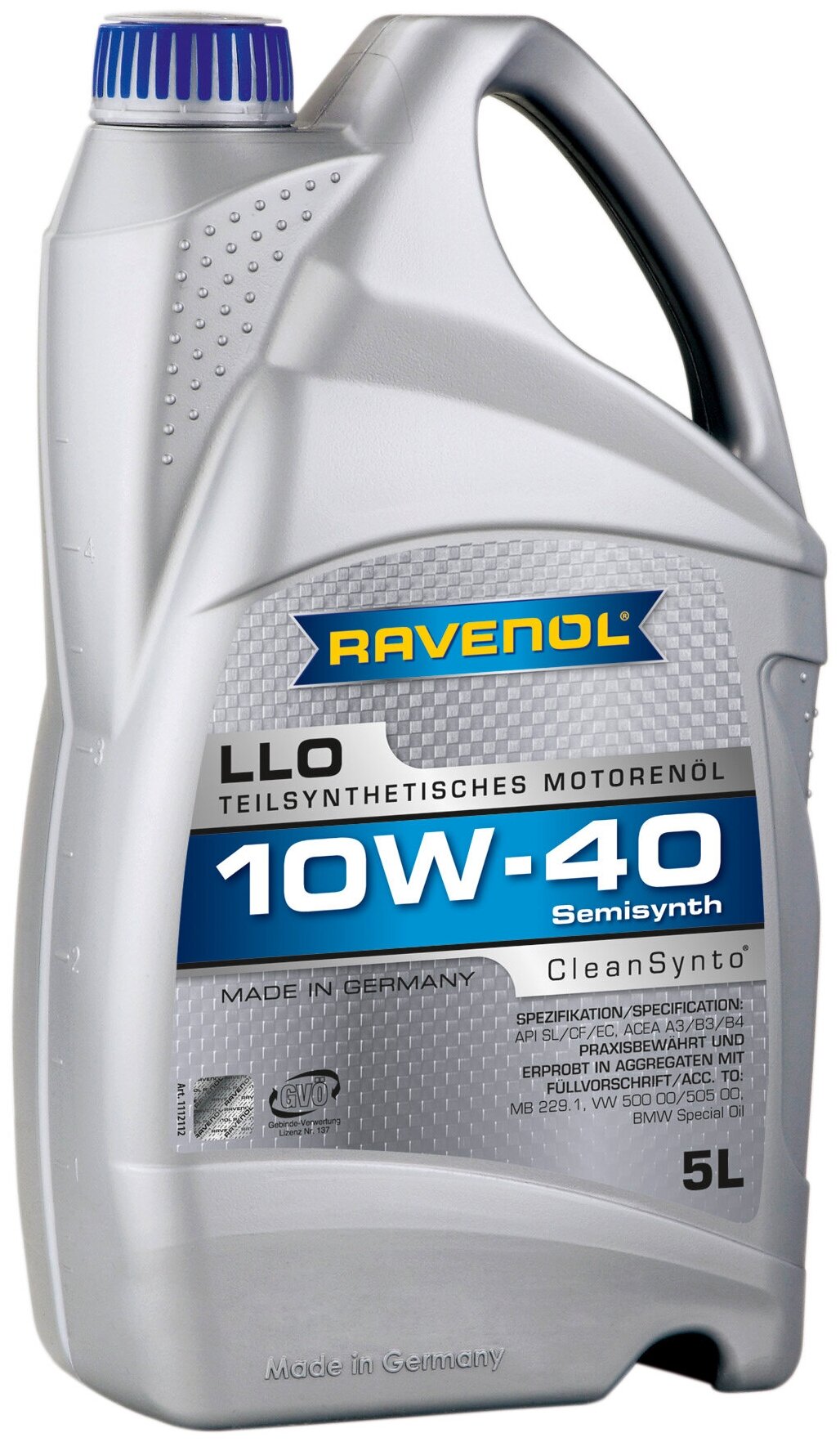 Ravenol llo sae 10w40 / моторное масло полусинтетическое (5л) 4014835724358