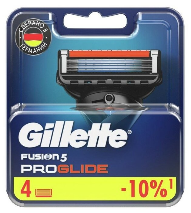 Сменные кассеты Gillette Fusion5 ProGlide, 5 лезвий, 4 шт.