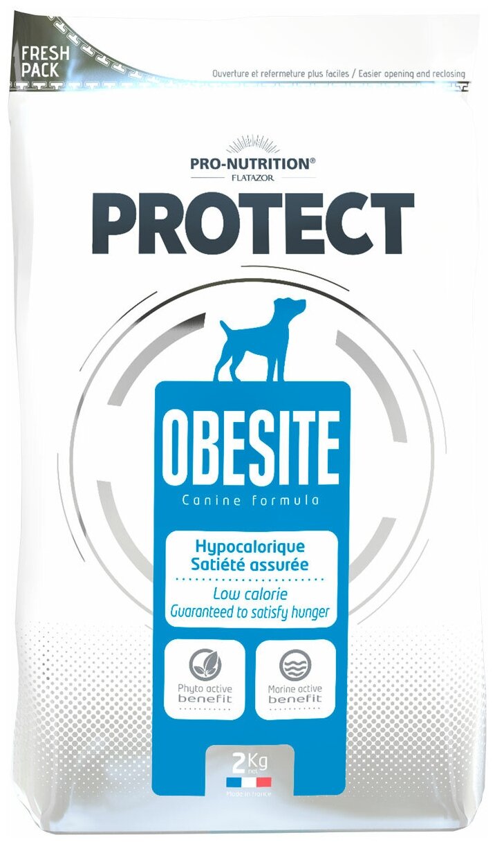 FLATAZOR PROTECT OBESITE диетический для взрослых собак всех пород (2 кг)