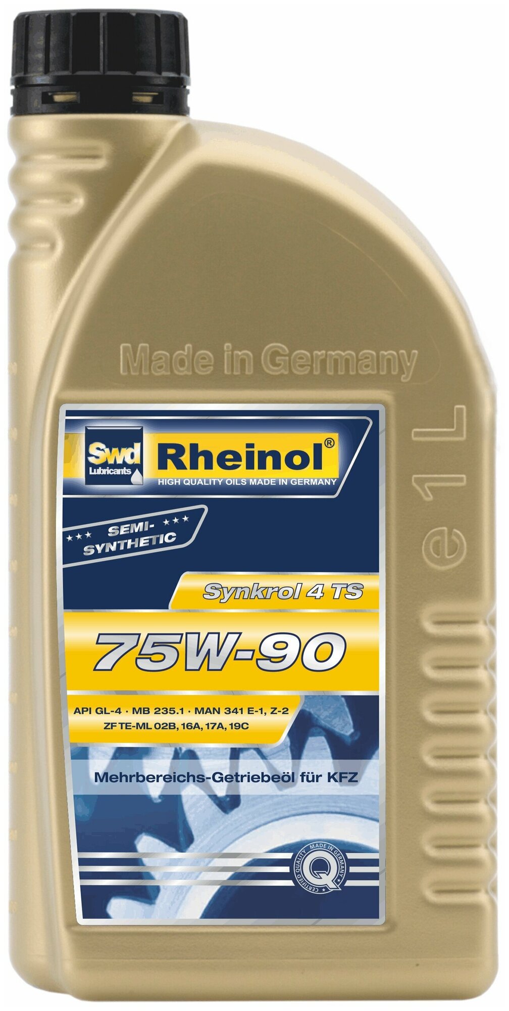 SWD RHEINOL 32514180 Масло транс Synkrol 4 TS 75w90 п/с (1л)