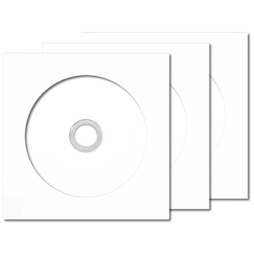 Диск CD-R 700Mb 52x Printable CMC, в бумажном конверте с окном, 3 шт.