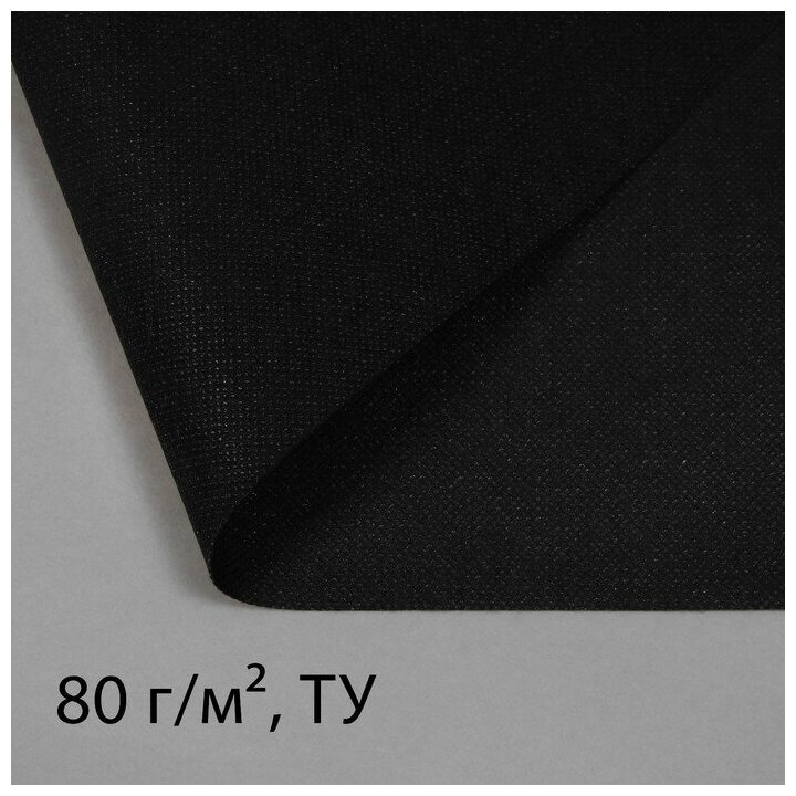 Полоса защитная для междурядий плотность 80 УФ 03 × 5 м чёрный Greengo Эконом 20%