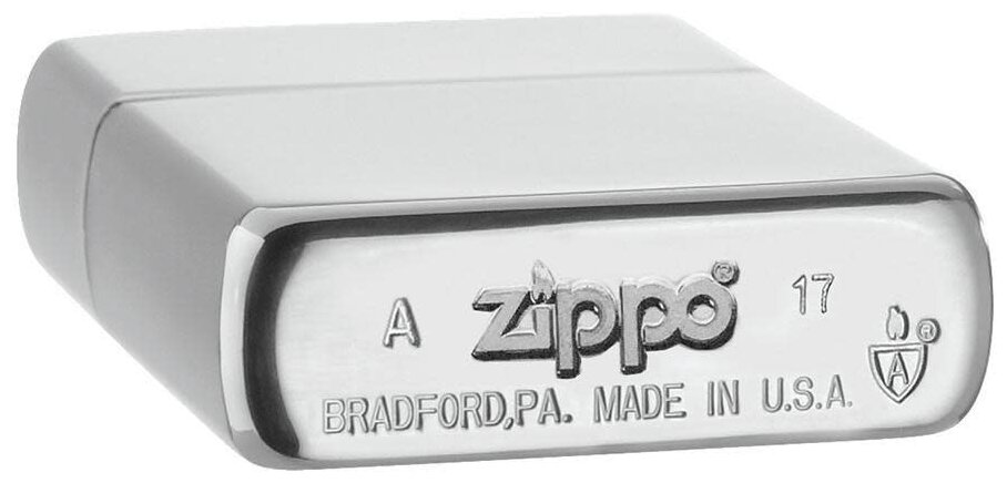 Зажигалка Zippo Armor Brushed Chrome. серебристая, матовая ZIPPO-162