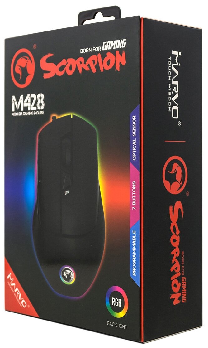 Мышь игровая MARVO M428BK 7 кн