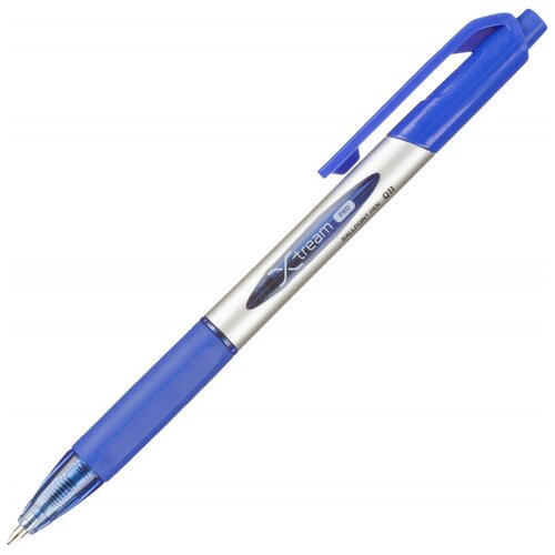 Ручка шариковая автоматическая Arrow, д шарика 0,7 мм, резин манжета, синяя