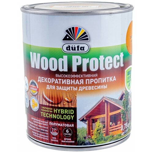 Пропитка для защиты древесины Dufa Wood Protect сосна 750 мл МП000015772 водозащитная пропитка dufa wood protect сосна 750 мл