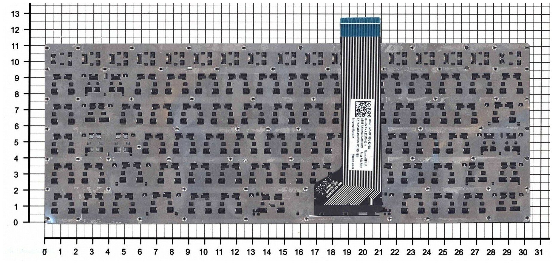 Клавиатура для ноутбука Asus MP-12F33SU-9202W черная без рамки плоский Enter