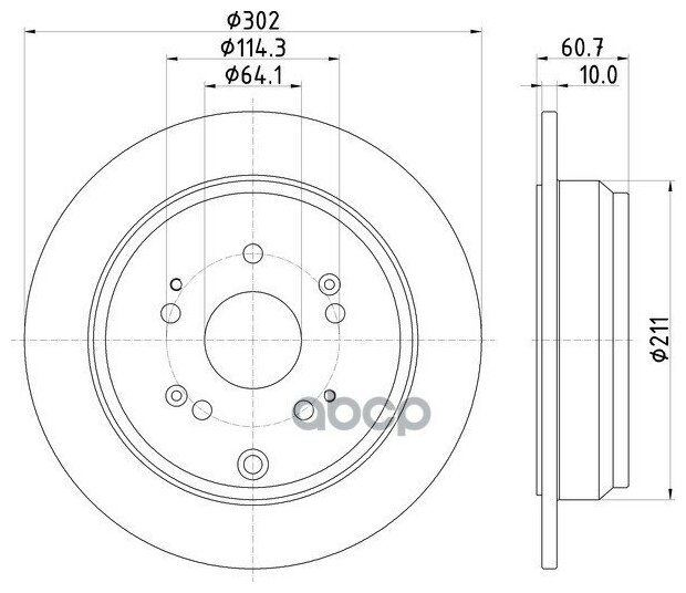 Диск Тормозной Зад NISSHINBO арт. nd8020k