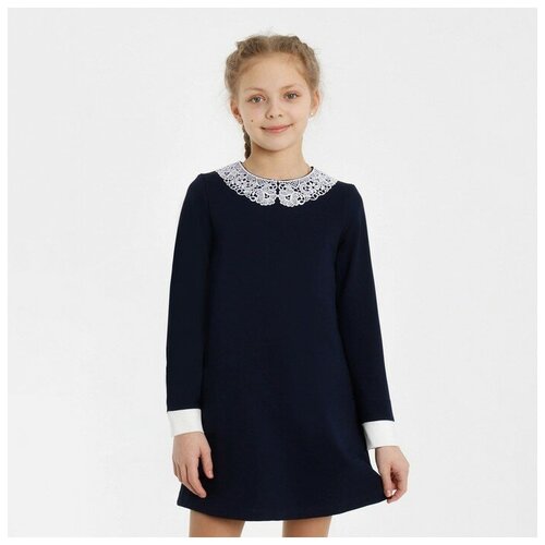 фото Платье "школа-4" для девочки, цвет т.синий, рост 128 см ivashka