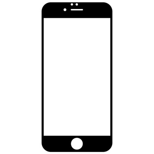 Стекло защитное Krutoff с полной проклейкой для iPhone 6S черное комплект 2 стекла 1 в подарок full glue premium krutoff для iphone 7 8 белое