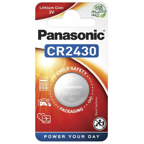 Литиевая батарейка PANASONIC батарейки panasonic cr 2430el 1b дисковые литиевые lithium power в блистере 1шт