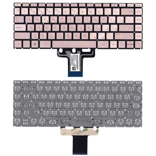 клавиатура для ноутбука hp 14m dh серебристая с подсветкой Клавиатура для ноутбука HP Pavilion x360 14-cd0000 золотистая с подсветкой