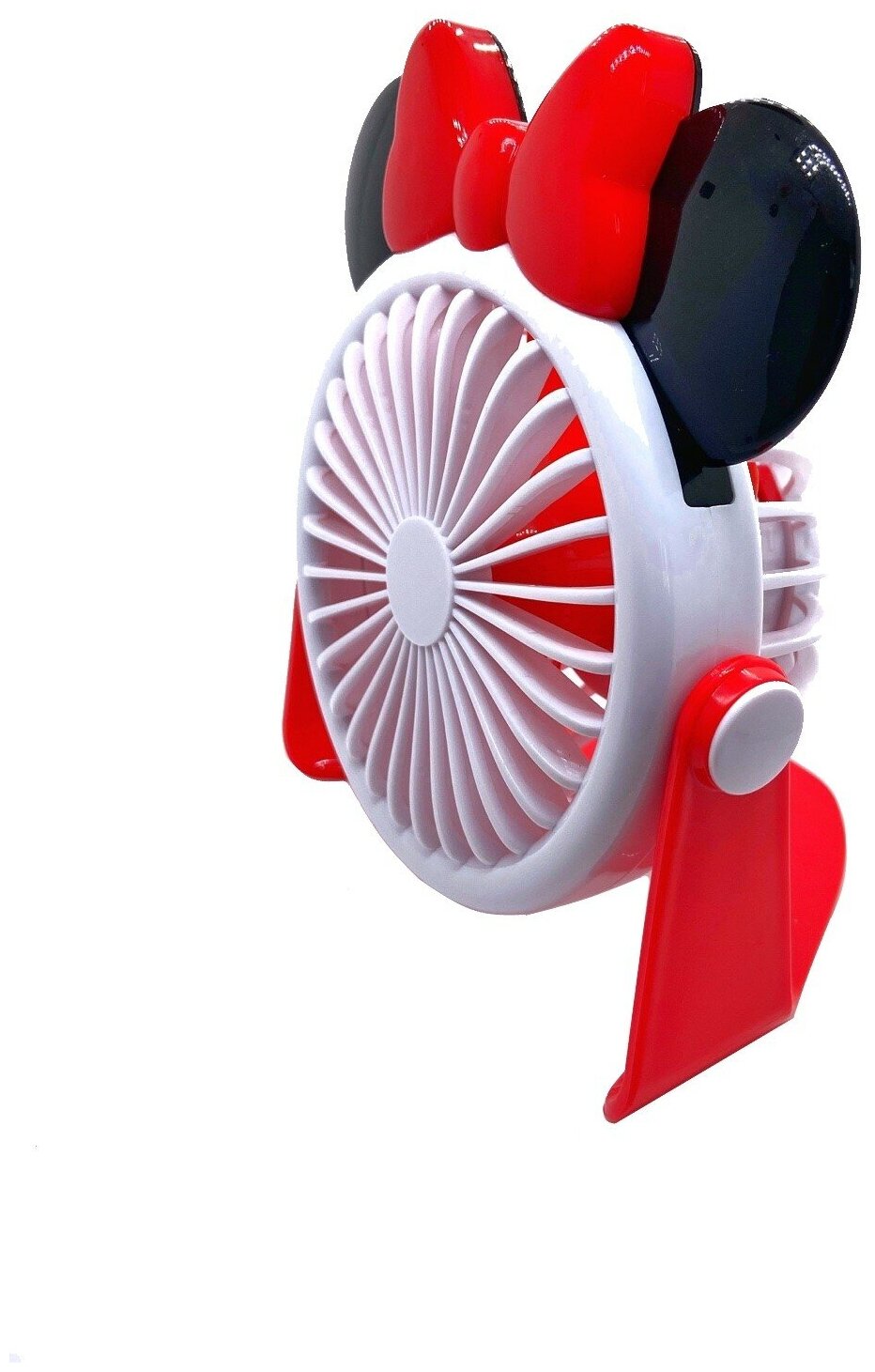 Вентилятор настольный, бело-красный / Портативный вентилятор / Мини вентилятор USB, 4 лопасти / Вентилятор детский - фотография № 2