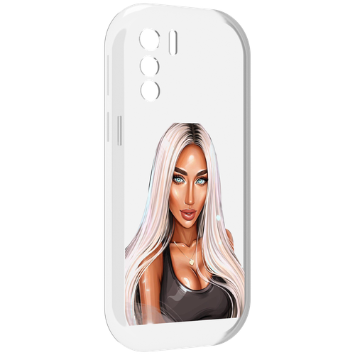 Чехол MyPads Блондинка женский для UleFone Note 13P задняя-панель-накладка-бампер