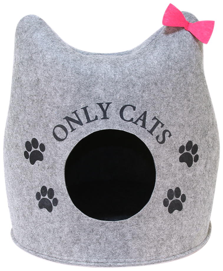 Домик для животных Ушастик Only Cats, размер: 46х46х43см, войлок - фотография № 1