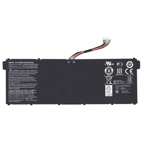 Аккумулятор для ноутбука Acer Aspire E3-111 (AC14B8K) 15.2V 3090mAh 46Wh, черный, HC/ORG