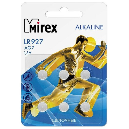 Батарейка Mirex G7-LR927-6BL Alkaline, 1.5B, (6/216/648), 6шт