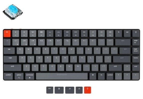 Клавиатура беспроводная Keychron K3, White LED подсветка, Blue Switch, V1