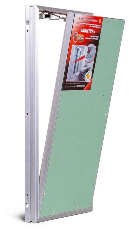 Люк ревизионный под плитку Практика Контур алюминиевый 300х600 мм скрытый нажимной - фотография № 5