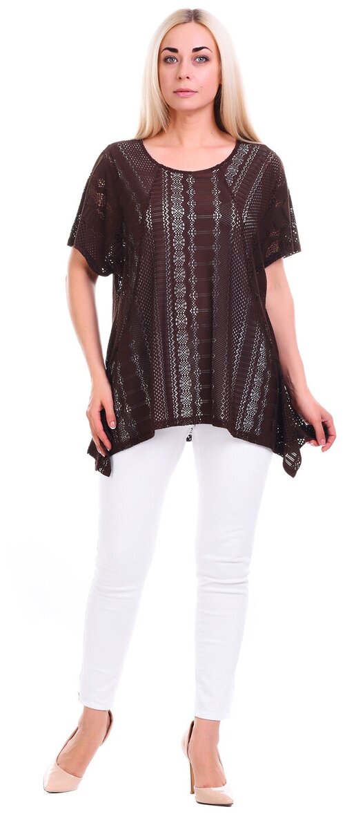 Блуза  Olsi, размер 52, коричневый