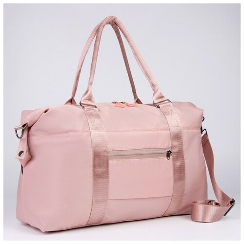 фото Сумка спортивная на молнии, 4 наружных кармана, цвет розовый nazamok