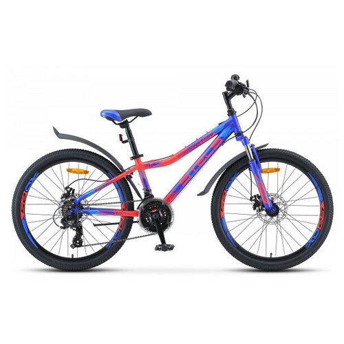 Велосипед подростковый Navigator-410 MD 24 21-sp , размер рамы/цвет; 12 Синий/неоновый_красный , STELS (Стелс)