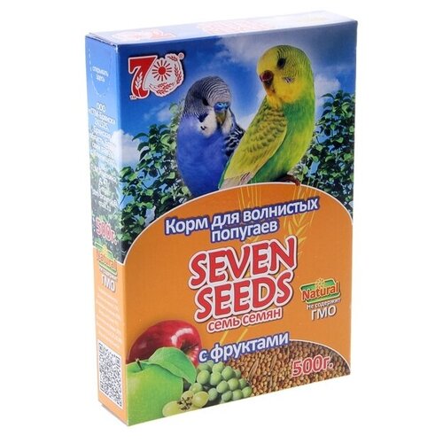 Корм Seven Seeds для волнистых попугаев, с фруктами, 500 г корм seven seeds для волнистых попугаев 500 г