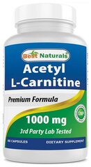 Л-Карнитин в капсулах Best Naturals Acetyl L-Carnitine 1000 mg. м 60 капс