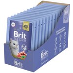 Паучи для взрослых кошек Brit Premium, форель в желе, 14 шт. х 85 г - изображение