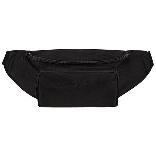 фото Сумка на пояс / street bags / sb-008-036 поясная сумка с накладным карманом 27х5х15 см / чёрный / (one size)