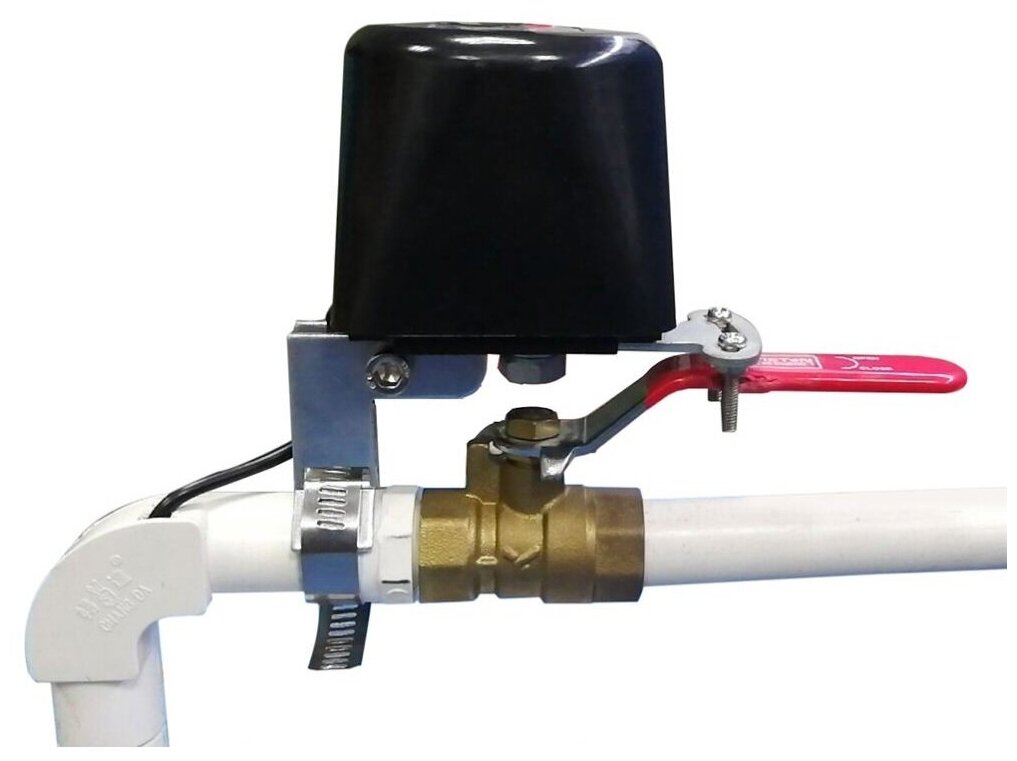 Умный электропривод-клапан на шаровой кран Tuya WiFi для перекрытия воды и газа Работает с Алисой