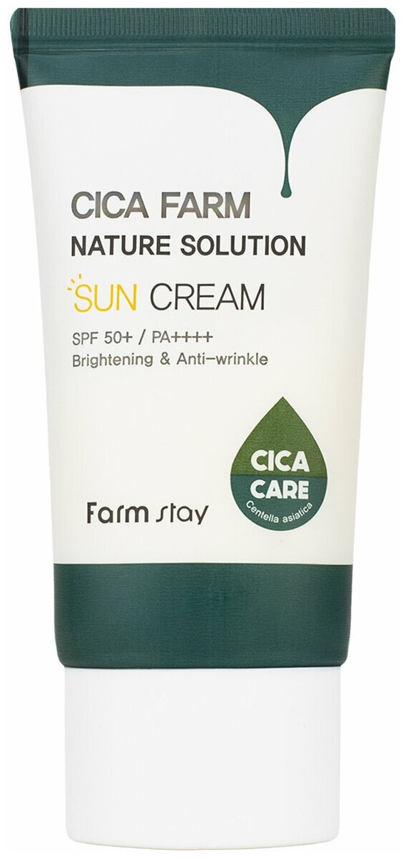 Солнцезащитный крем с центеллой Farm Stay Cica Farm Nature Solution Sun Cream SPF50+PA++++