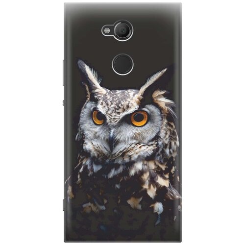 фото Re:pa накладка transparent для sony xperia xa2 ultra с принтом "сова на темном фоне"
