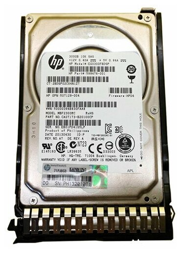 627195-001 HP Жесткий диск HP 300GB 15K SAS SFF [627195-001]
