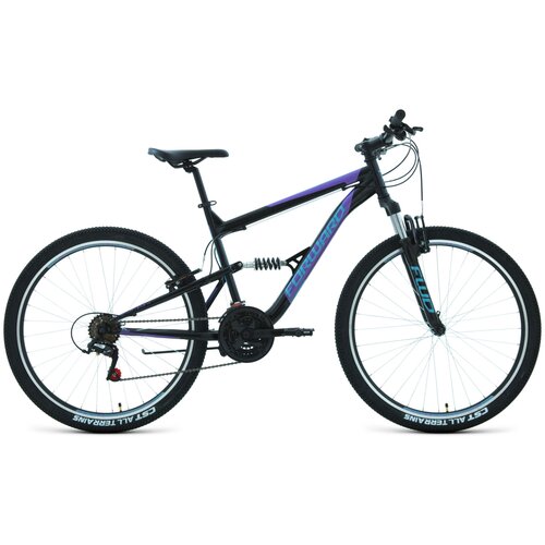 Горный (MTB) велосипед FORWARD Raptor 27.5 1.0 (2022) черный/фиолетовый 16 (требует финальной сборки)