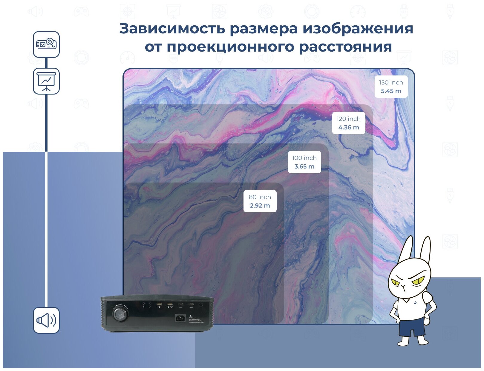 Проектор мультимедийный JIN TU YG-650