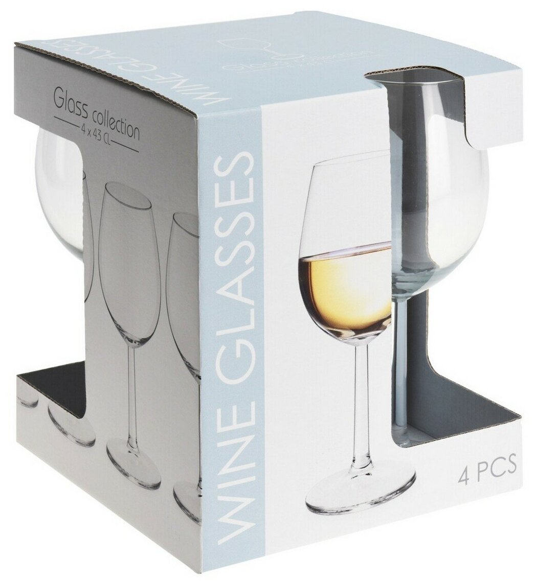 фото Набор фужеров для вина, 4 штуки, объем 190 мл