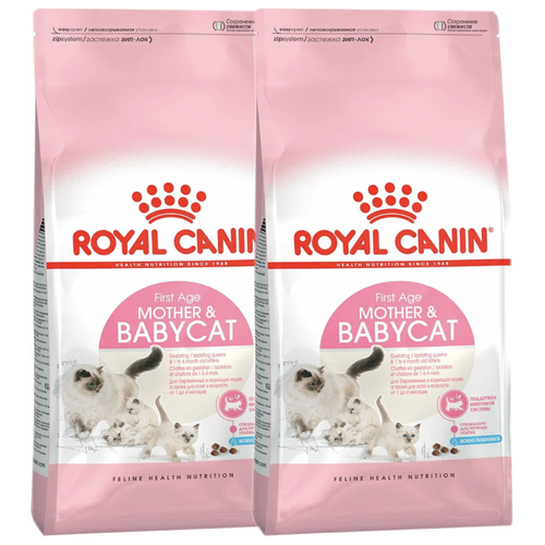 Сухой корм для беременных и кормящих кошек, для котят Royal Canin Mother&Babycat 2 шт. х 2 кг (мусс) сухое молоко для котят babycat milk royal canin заменитель молока для котят от рождения до отъема 0 2 месяца 300 гр