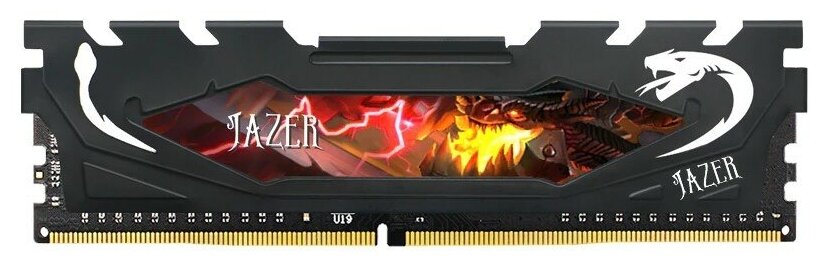 Оперативная память JAZER Snake DDR4 16 Гб (DIMM, 16 Гб х 1, 2666 МГц, черный радиатор)