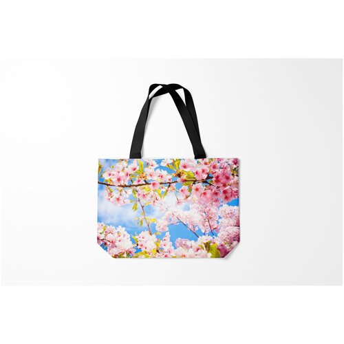 фото Сумка-шоппер / 46х35 см / популярные иллюстрации / природа сакура burnettie