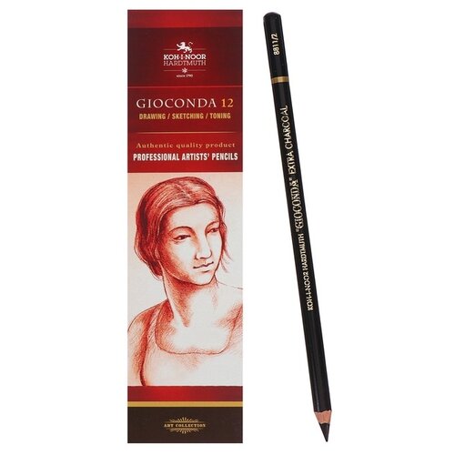 KOH-I-NOOR Угольный карандаш Gioconda Extra 12 шт. (8811 2) черный