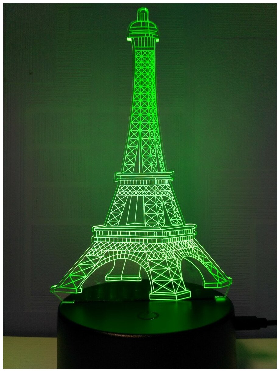Ночник "Эйфелева башня" LED RGB 3хLR1130 7х7х18 см - фотография № 5