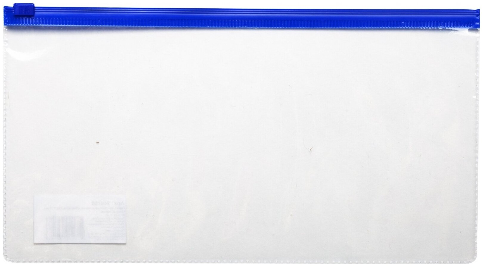 Папка-конверт на молнии КНР для билетов, 250х130 мм, 110 мкм, синий