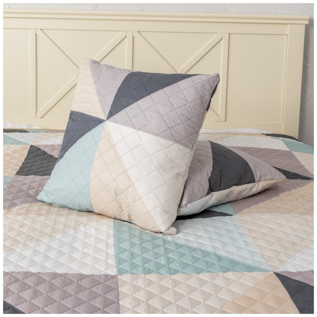 фото Декоративная наволочка 50х70 см - 1 шт, № 4004/2, Чехол для подушек на молнии, Вселенная текстиля, Полисатин, ультрастеп, для декора, для подарка