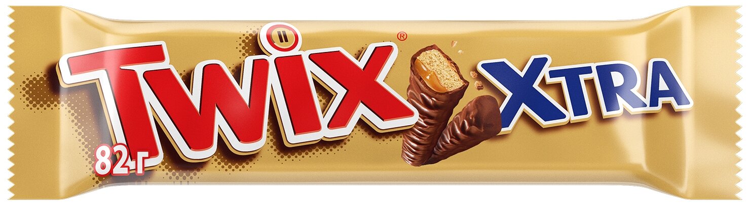 Шоколадный батончик Twix Xtra, 82г , 2 уп.